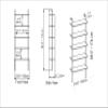 Decorotika Paula 5-Shelf Modern Bookcase, Open Wall Mount Ladder Floating Bookshelf with Industrial Metal Frame (White-Marble&Gold) view 2