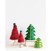 Creative Co-Op Decorative Wool Felt Tree with Embroidery, Green view 2