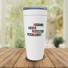 Psychology White Viking Tumbler 20oz - Husband Father Protector Psychologist - Therapy Counselor Physical Mind Personality For Father Daddy view 2