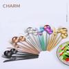60 Pieces Silverware Set Service for 12, IKXO Premium Stainless Steel Flatware Set Tableware Mirror Polished Shiny Black Cutlery Utensil Set for Kitchen Party Restaurant view 2