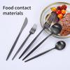 40 Pieces Silverware Set Service for 8, IKXO Premium Stainless Steel Flatware Set Tableware Mirror Polished Shiny Black Cutlery Utensil Set for Kitchen Party Restaurant view 3