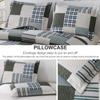 Plaid Patchwork Quilt Queen Size Lightweight Blue Buffalo Plaid Bedspread Coverlet Boy Man Plaid Quilts Bedding with 2 Pillowshams (Coffee, Blue, Full/Queen) view 2
