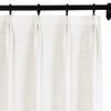 Fcosie 50" W x 63" L Pinch Pleat Drapes for Traverse Rods Room Darkening Curtains Faux Linen 100% Blackout Curtains with Blackout Lining Drapery Panel for Bedroom Living Room (1 Panel), Ivory White view 1