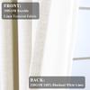 Fcosie 50" W x 63" L Pinch Pleat Drapes for Traverse Rods Room Darkening Curtains Faux Linen 100% Blackout Curtains with Blackout Lining Drapery Panel for Bedroom Living Room (1 Panel), Ivory White view 4