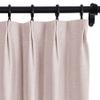 Fcosie 50" W x 63" L Pinch Pleat Drapes for Traverse Rods Room Darkening Curtains Faux Linen 100% Blackout Curtains with Blackout Lining Drapery Panel for Bedroom Living Room (1 Panel), Pink Lemonade view 1