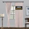Fcosie 50" W x 63" L Pinch Pleat Drapes for Traverse Rods Room Darkening Curtains Faux Linen 100% Blackout Curtains with Blackout Lining Drapery Panel for Bedroom Living Room (1 Panel), Pink Lemonade view 2