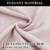 Fcosie 50" W x 63" L Pinch Pleat Drapes for Traverse Rods Room Darkening Curtains Faux Linen 100% Blackout Curtains with Blackout Lining Drapery Panel for Bedroom Living Room (1 Panel), Pink Lemonade view 3