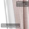 Fcosie 50" W x 63" L Pinch Pleat Drapes for Traverse Rods Room Darkening Curtains Faux Linen 100% Blackout Curtains with Blackout Lining Drapery Panel for Bedroom Living Room (1 Panel), Pink Lemonade view 4