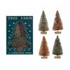 Creative Co-Op Sisal Bottle Brush Trees with wood Base, Multicolor, Boxed Set of 4 view 1