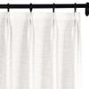 Fcosie 50" W x 63" L Pinch Pleat Drapes for Traverse Rods Room Darkening Curtains Faux Linen 100% Blackout Curtains with Blackout Lining Drapery Panel for Bedroom Living Room (1 Panel), Beige White view 1
