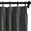 Fcosie 50" W x 63" L Pinch Pleat Drapes for Traverse Rods Room Darkening Curtains Faux Linen 100% Blackout Curtains with Blackout Lining Drapery Panel for Bedroom Living Room (1 Panel), Carbon Grey view 1