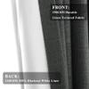 Fcosie 50" W x 63" L Pinch Pleat Drapes for Traverse Rods Room Darkening Curtains Faux Linen 100% Blackout Curtains with Blackout Lining Drapery Panel for Bedroom Living Room (1 Panel), Carbon Grey view 4