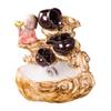 KKNH Relaxation Fountain Tabletop Fountain Ceramic 13.39 Inches High Desktop Fountain Little Monk Feng Shui Fish Tank Humidifier Ornaments Quiet Soothing Sound of Water view 1