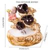 KKNH Relaxation Fountain Tabletop Fountain Ceramic 13.39 Inches High Desktop Fountain Little Monk Feng Shui Fish Tank Humidifier Ornaments Quiet Soothing Sound of Water view 2