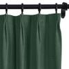 Fcosie 50" W x 63" L Pinch Pleat Drapes for Traverse Rods Room Darkening Curtains Faux Linen 100% Blackout Curtains with Blackout Lining Drapery Panel for Bedroom Living Room (1 Panel), Peacock view 1