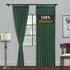 Fcosie 50" W x 63" L Pinch Pleat Drapes for Traverse Rods Room Darkening Curtains Faux Linen 100% Blackout Curtains with Blackout Lining Drapery Panel for Bedroom Living Room (1 Panel), Peacock view 2