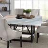 Marble Square Table Cover, Onyx Stone Textured Natural Featured Scratches, Elastic Edge, Can Wipe Indoor/Outdoor Dining Table coverr, Fit for 44"x44" Square Table Grey view 3
