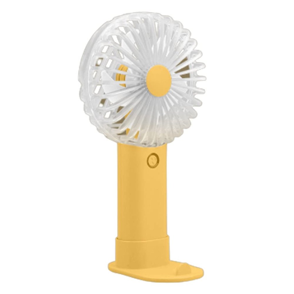 DFDFSFG Small Mini Handheld Fan,Pocket Fan,USB,3 Speeds Mini Desk Fan with Night Light,Portable Fan Quiet for Office,Travel,Outdoor Strong Airflow (Color : Yellow)