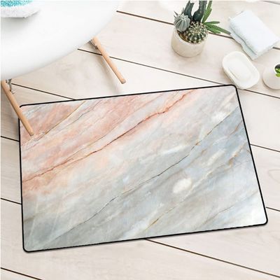 Marble Commercial Grade Entrance mat, Onyx Stone Textured Natural Featured Scratches, for Indoor-Outdoor, Front Door, high Traffic Areas, W23.6 x L35.4 Inch, Grey