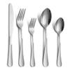 40 Pieces IKXO Stainless Steel Silverware Set Flatware Modern Design Kitchen Silver Cutlery Set Dinner Eating Utensils Service for 8 for Home Hotel Restaurant, Dishwasher Safe view 1