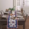 Independence Day Table Runner, 4th of July Patriotic Dresser Scarves, Red White Blue American USA Flag Table Runners, Stripes Stars Table Setting Decor for Memorial Day Home Kitchen Dinner, 14x72inch view 4
