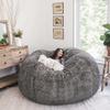 Bean Bag Chair,Adults New Big XXL Bean Bag Chair Covers Plush, Ultra Soft Fluffy Faux Fur Beanbag Unfilled Lazy Bean Bag Double Bed Living Room Bedroom Recliner Futon Couchno Filling view 2