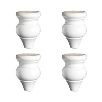 LUOFDCLDDD Furniture Legs4 Piecesniture Legs Solid Wood Gourd Type Replacement Table Legsniture Feet for Sofa Bed Cabinet Chair Couch Desk Feet,White/12Cm