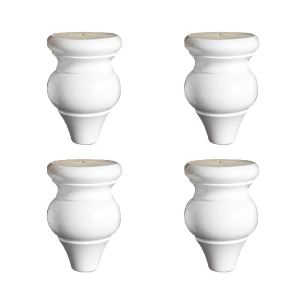 LUOFDCLDDD Furniture Legs4 Piecesniture Legs Solid Wood Gourd Type Replacement Table Legsniture Feet for Sofa Bed Cabinet Chair Couch Desk Feet,White/12Cm