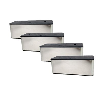 LUOFDCLDDD Furniture Legs4 Pieces of Sofa Couch Legs Height 5Cmniture Feetniture Legs Modern Cabinet Table Desk Bed Stools Replacement Feetniture Risers/Silver/Rectangle