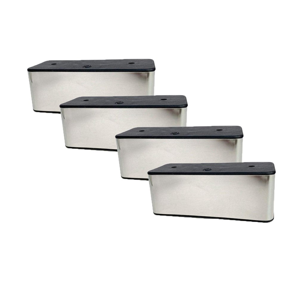 LUOFDCLDDD Furniture Legs4 Pieces of Sofa Couch Legs Height 5Cmniture Feetniture Legs Modern Cabinet Table Desk Bed Stools Replacement Feetniture Risers/Silver/Rectangle
