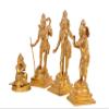 AONA Brass Shri Ram Darbar Statue Idol Ram Darbar Rama Murti, Height 8 inch view 3