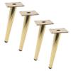 LUOFDCLDDD Furniture LegsPack of 4 Metal,Sofa Legs,Tv Cabinet Foot,Bed Feet,Ottoman,Taperedniture Table Legs,Hardware Cabinet Feet,Coffee Table Replacement Parts,with Screws,Gold/Tilt/300Mm view 1