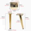 LUOFDCLDDD Furniture LegsPack of 4 Metal,Sofa Legs,Tv Cabinet Foot,Bed Feet,Ottoman,Taperedniture Table Legs,Hardware Cabinet Feet,Coffee Table Replacement Parts,with Screws,Gold/Tilt/300Mm view 2