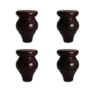 LUOFDCLDDD Furniture Legs4 Piecesniture Legs Solid Wood Gourd Type Replacement Table Legsniture Feet for Sofa Bed Cabinet Chair Couch Desk Feet,Brown/10Cm