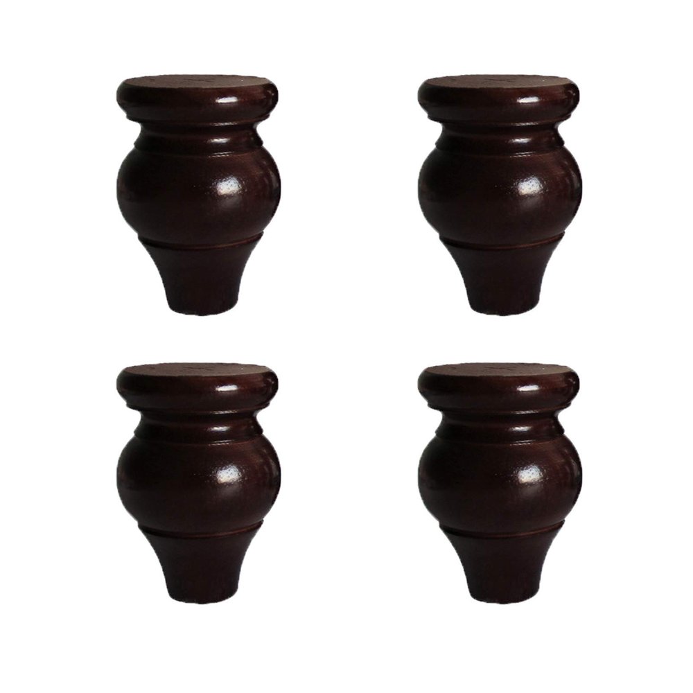 LUOFDCLDDD Furniture Legs4 Piecesniture Legs Solid Wood Gourd Type Replacement Table Legsniture Feet for Sofa Bed Cabinet Chair Couch Desk Feet,Brown/10Cm