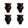 LUOFDCLDDD Furniture Legs4 Piecesniture Legs Solid Wood Gourd Type Replacement Table Legsniture Feet for Sofa Bed Cabinet Chair Couch Desk Feet,Brown/10Cm view 1