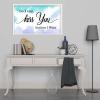Rustic Sign with White Wood Frame Printable Farmhouse Entryway Wooden Artwork, Wall Art Decor Hanging Plaque, New Home Gifts, 12"x22", So I Can Kiss You Anytime I Want view 2