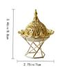 Froiny Metal Incense Burner Arabian Golden Incense Holder Tabletop Ornament Frankincense Resin Burner Censer for Muslim Ramadan Home Decorations view 2