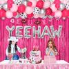 Western Cowgirl Party Decorations YEEHAW Bachelorette Balloon Garland Kit Nashville Bachelorette Party Supplies Disco Cowgirl Banner Rose Red Tinsel Disco Balloon for Women view 3
