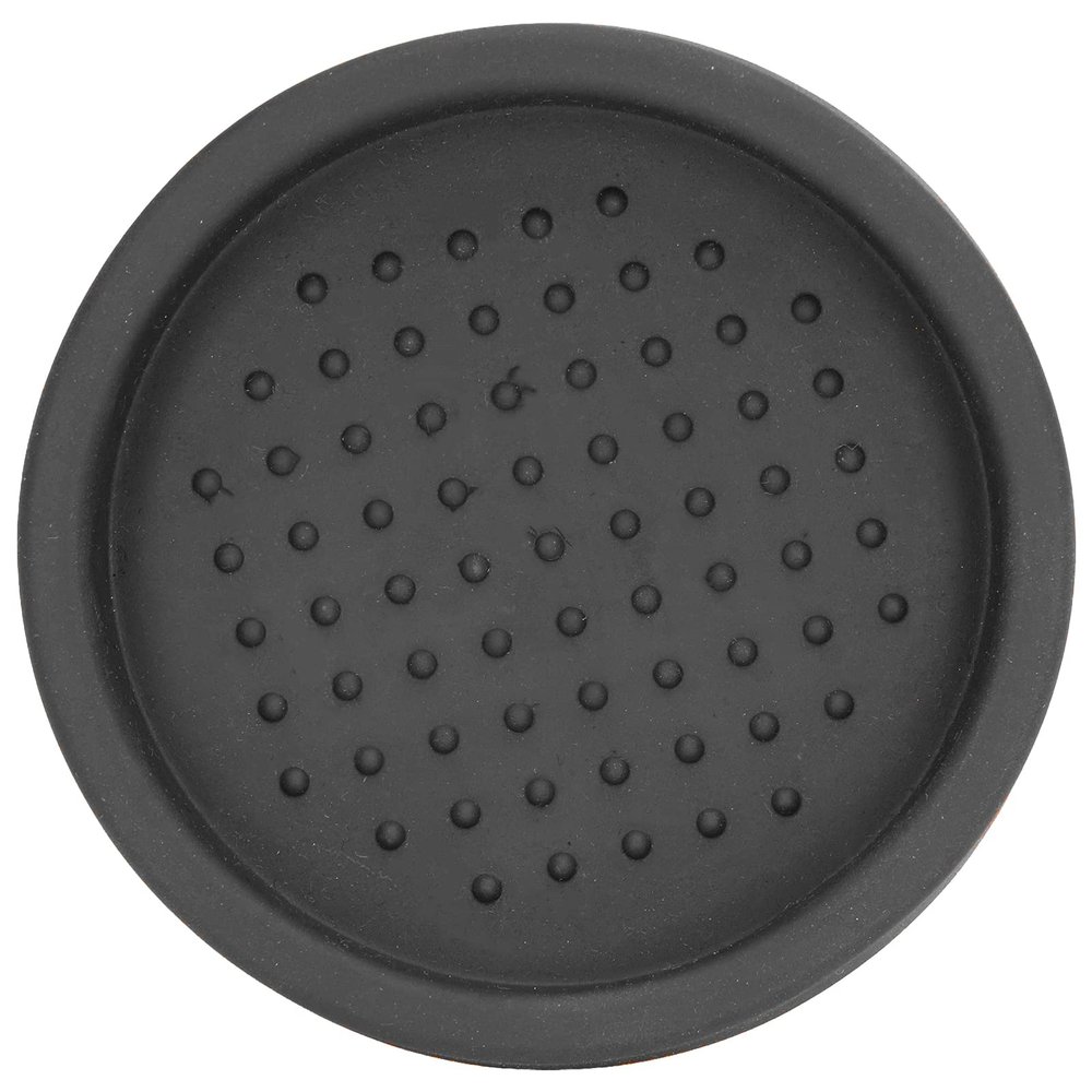 Silicone Coffee Tamper Mat,Espresso Silicone Mat,Round Silicone Coffee Tamper Mat,Portable Coffee Tamper Pad for Home(Black)