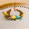 Easter Chicks Wreath Decorations with Blue, Yellow, Pink Chicks, Spring Floral branches on Grapevine Wreath for Kitchen Cabinets and Dining Chairs - Set of 4 view 4