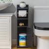 AOJEZOR Toilet Paper Holder Stand: Freestanding No Drill PVC Bathroom Storage for Apartment Renters -Protect Rental Deposit- Small Space Storage Solution view 4
