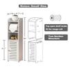 AOJEZOR Toilet Paper Holder Stand: No Drill PVC Small Bathroom Cabinet for Apartment Dwellers - Rental Deposit Protection - Small Space Storage Saving view 4