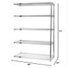 5-Shelf Wire Shelving Add-On Unit Stainless Steel - 18 x 60 x 74 in. view 2