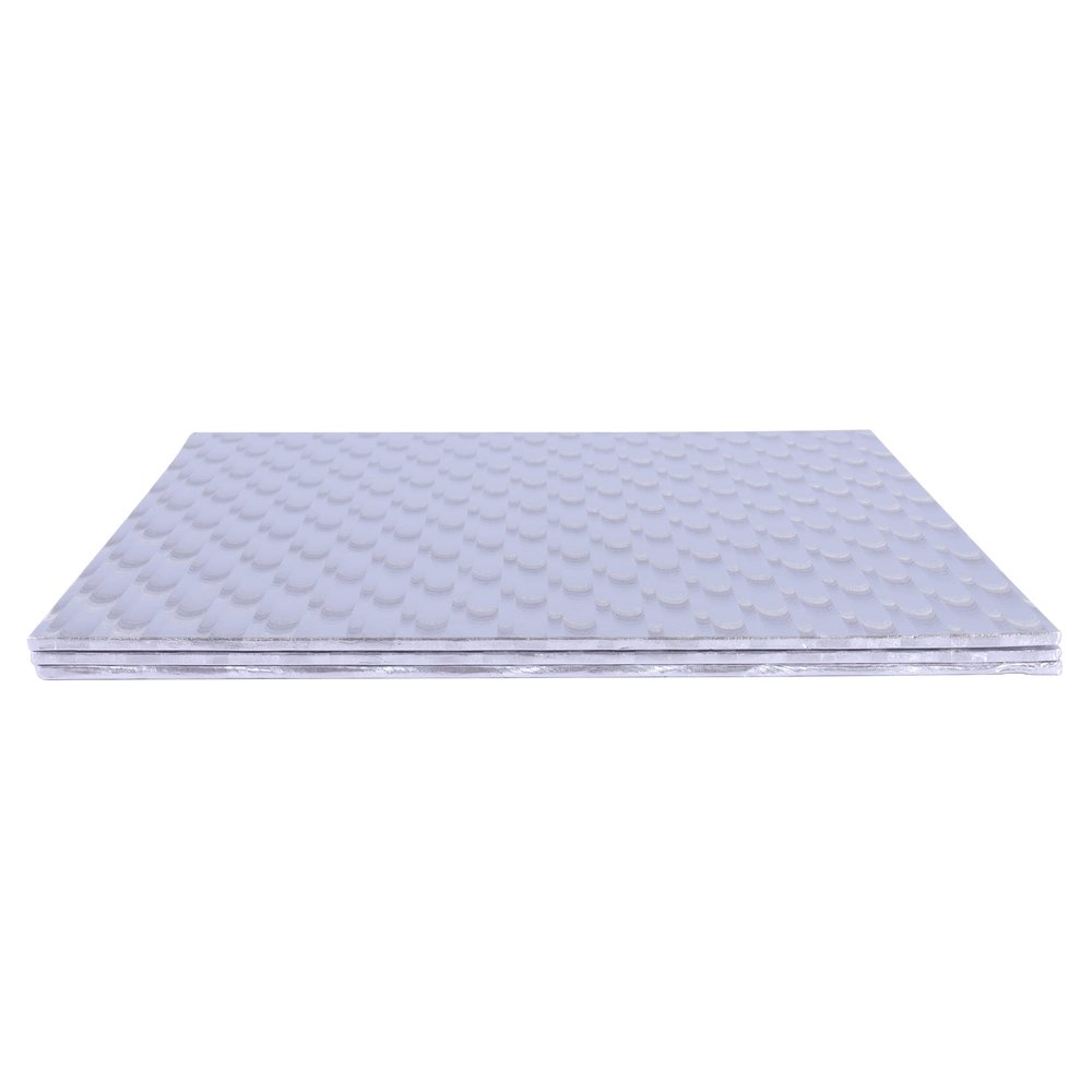 PME Baking Essentials - Square Cake Card, Set of 3, Silver (CCS326), 4 x 4 inches