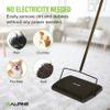 Alpine Manual Carpet Sweeper Triple Brush Cordless Non Electric Multi-Surface Floor Brush Hardwood Floor Cleaner Easy Sweeping for Carpeted Floors (Improved Black) view 2