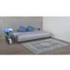 4 ft. 8 in. x 6 ft. 9 in. Machine Woven Crossweave Polyester Oriental Rectangle Area Rug, Black & Grey view 1