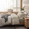 PURE ERA Jersey Knit 4pc Bed Sheet Set 100% T-Shirt Heather Cotton Super Soft Comfy Breathable Fits Mattress Up to 20" Extra Deep Pocket (Dark Beige,Queen) view 3