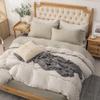 PURE ERA Jersey Knit 4pc Bed Sheet Set 100% T-Shirt Heather Cotton Super Soft Comfy Breathable Fits Mattress Up to 20" Extra Deep Pocket (Dark Beige,Queen) view 4