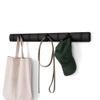 Umbra Flip Wall-Mounted Coat Rack with 8 Hooks  Modern, Space-Saving Storage for Hats, Jackets, Bags, Entryway, Mudroom, Closet, Bathroom, Bedroom  Black view 1